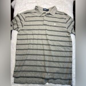 Polo Ralph Lauren grey striped polo shirt men’s large